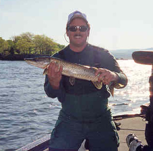 Dominic Elissiry and a pike