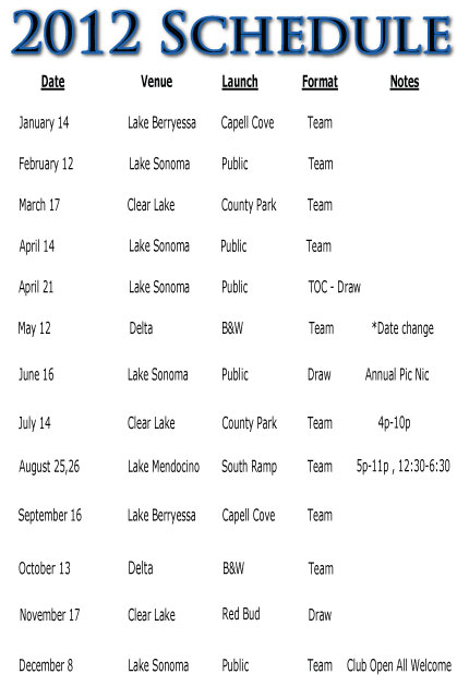 2012 Schedule